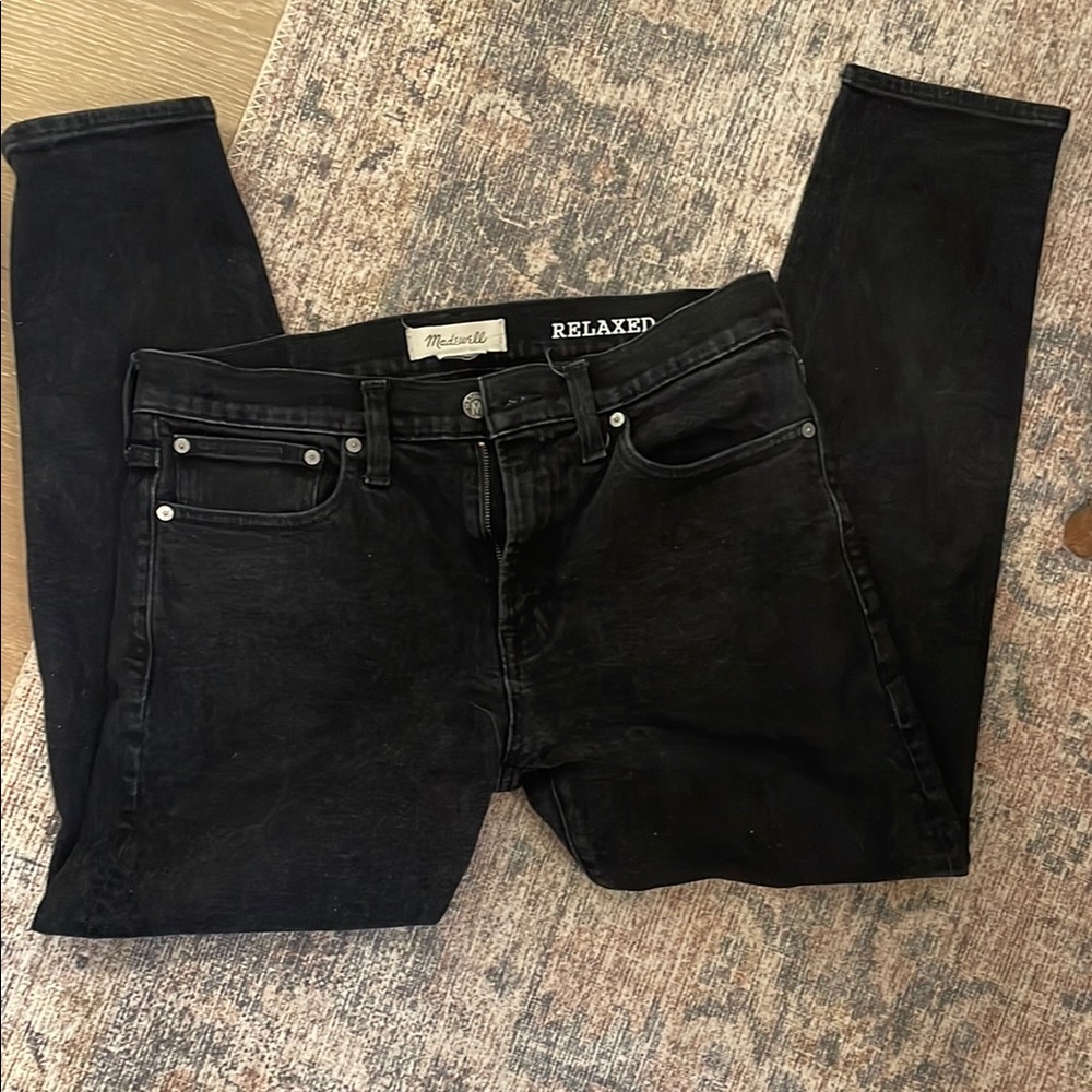 Madewell Men's Black relaxed taper jeans